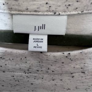 J JILL layered look 3/4 sleeve.  Cream and white. Size LP.